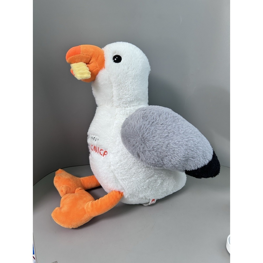 Sunny The Seagull World Famous Santa Monica Pier Stuffed Plush W/ French Fry 14"